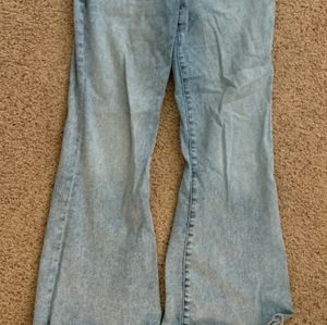 Express bell bottoms flare wide leg jeans whitewas